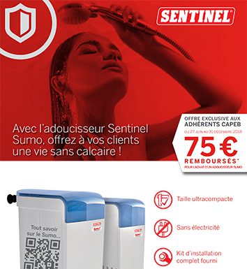 SENTINEL lance deux promotions jusqu’à la fin d’année dédiées aux plombiers-chauffagistes