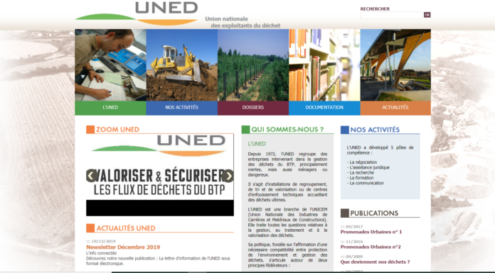 Valorisation des déchets de la déconstruction : L’UNED change de nom et devient l’UNEV