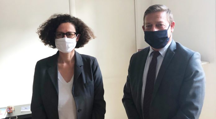 Rencontre entre Jean-Christophe Repon, président de la Capeb, Emmanuelle Wargon, ministre chargée du Logement