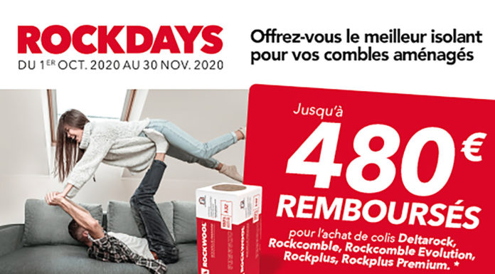 Rockwool renouvelle son opération ROCKDAYS depuis le 1er octobre jusqu’au 30 novembre 2020