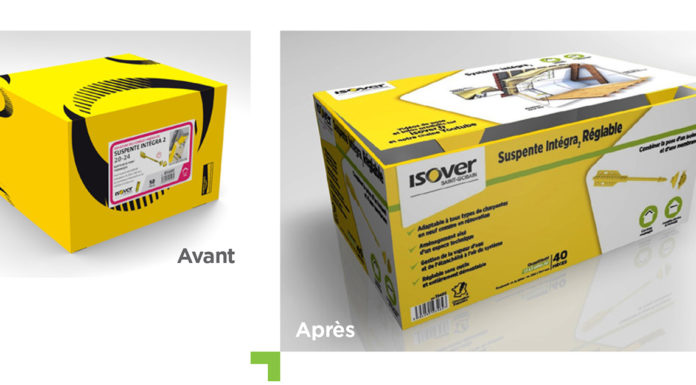 Isover renouvelle ses packagings pour plus de clarté auprès de ses clients