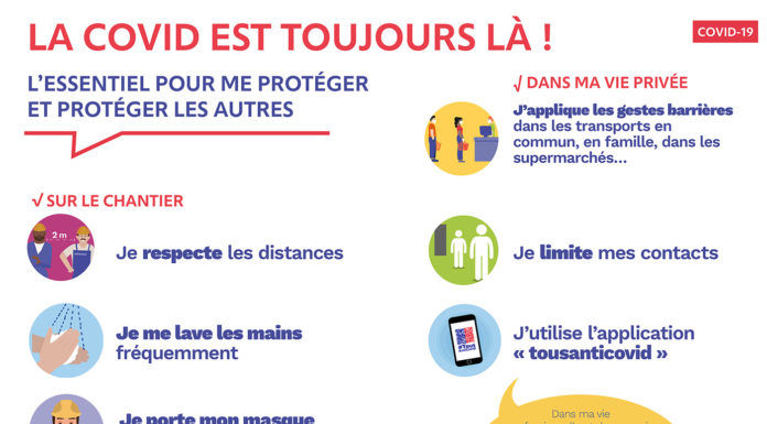 L’OPPBTP met à jour le « Guide de préconisations de sécurité sanitaire pour la continuité des activités de la construction en période d’épidémie de coronavirus Sars-Cov-2 »