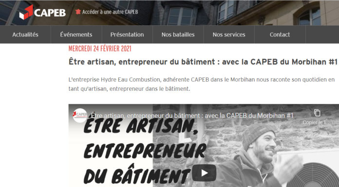 Capeb Morbihan : lancement d’une campagne vidéo