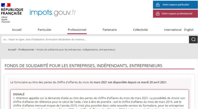 Prolongation en mars 2021 du Fonds de solidarité