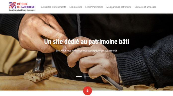 Le site Capeb dédié au patrimoine bâti est en ligne