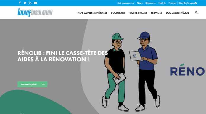 Knauf Insulation partenaire de Rénolib, une nouvelle application web pour les professionnels de la rénovation