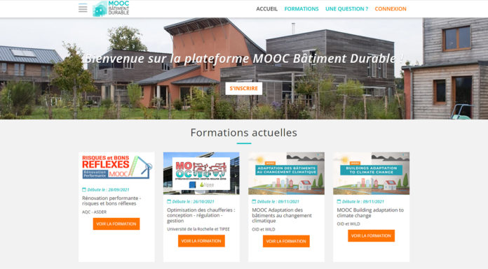 Nouveaux MOOC Bâtiment Durable