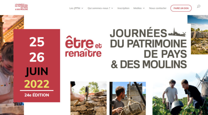 Lancement des inscriptions aux Journées du Patrimoine de Pays et des Moulins