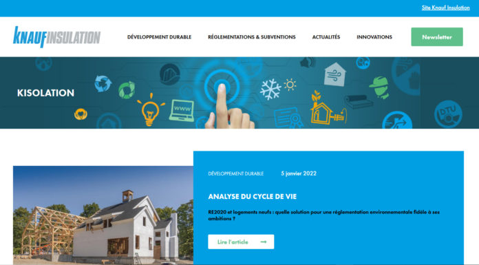 Knauf Insulation : lancement du nouveau blog KIsolation
