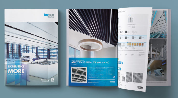 Knauf Ceiling Solutions dévoile sa brochure de plafonds en métal