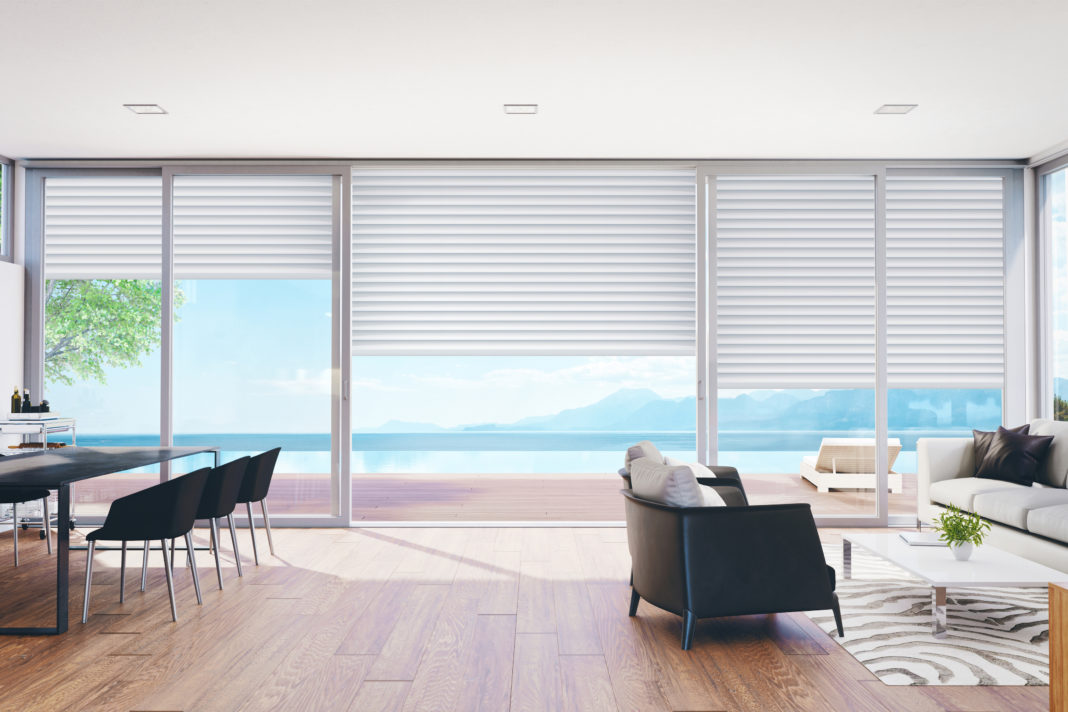 Modern Luxury Living Room With Pool And Ocean View