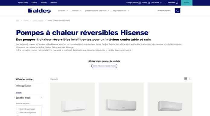Aldes et Hisense signent un nouveau partenariat de distribution des pompes à chaleur air/eau