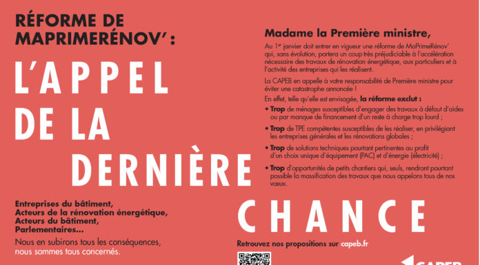 MaPrimeRénov’ : la Capeb lance l’appel de la dernière chance