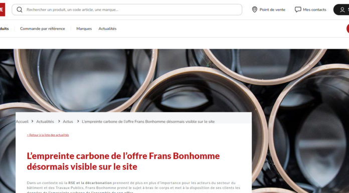 Frans Bonhomme affiche l’empreinte carbone de l’ensemble de son offre