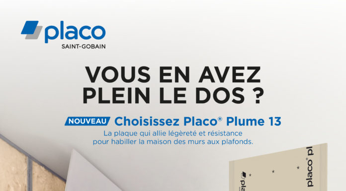 Une plaque de plâtre au poids plume