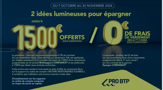 PRO BTP soutient l’épargne de ses adhérents