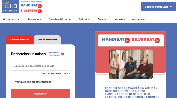 Accessibilité : un nouveau site pour trouver les artisans Handibat et Silverbat